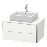 Duravit Meuble sous-lavabo XSquare 80x54,8 cm, sans trou robinet, 2 tiroirs, suspendu