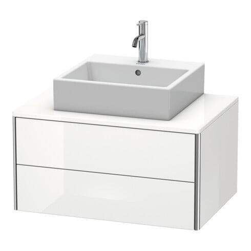 Duravit Meuble sous-lavabo XSquare 80x54,8 cm, sans trou robinet, 2 tiroirs, suspendu