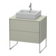 Duravit Meuble sous lavabo XSquare 80x54,8 cm, T m, f Kons, 2 tiroirs, deb.-1