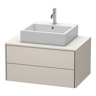 Duravit Meuble sous-lavabo XSquare 80x54,8 cm, T mat, pour console, 2 tiroirs, suspendu