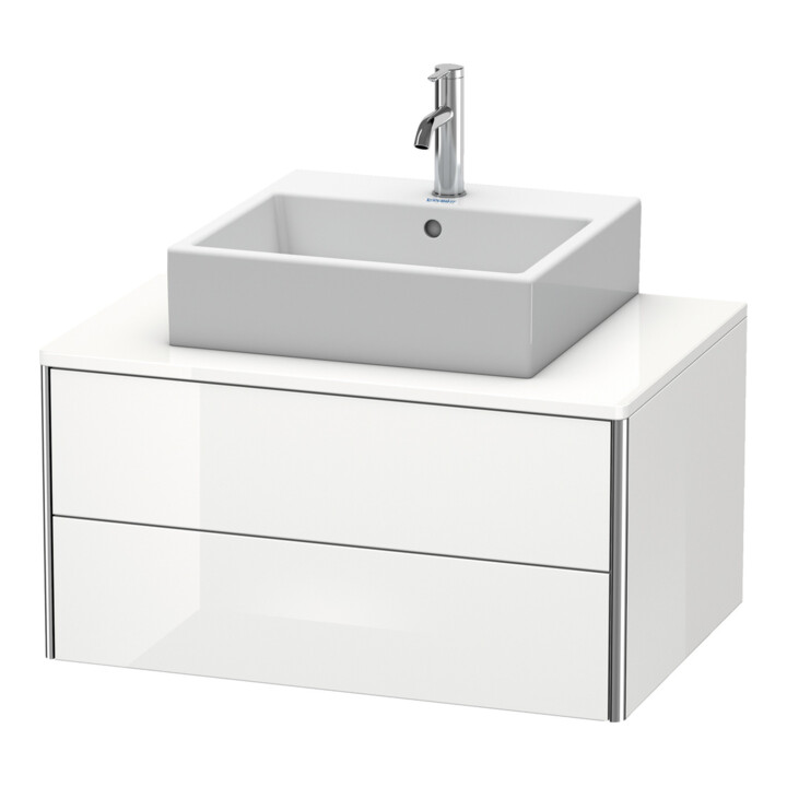 Duravit Meuble sous-lavabo XSquare 80x54,8 cm, T mat, pour console, 2 tiroirs, suspendu