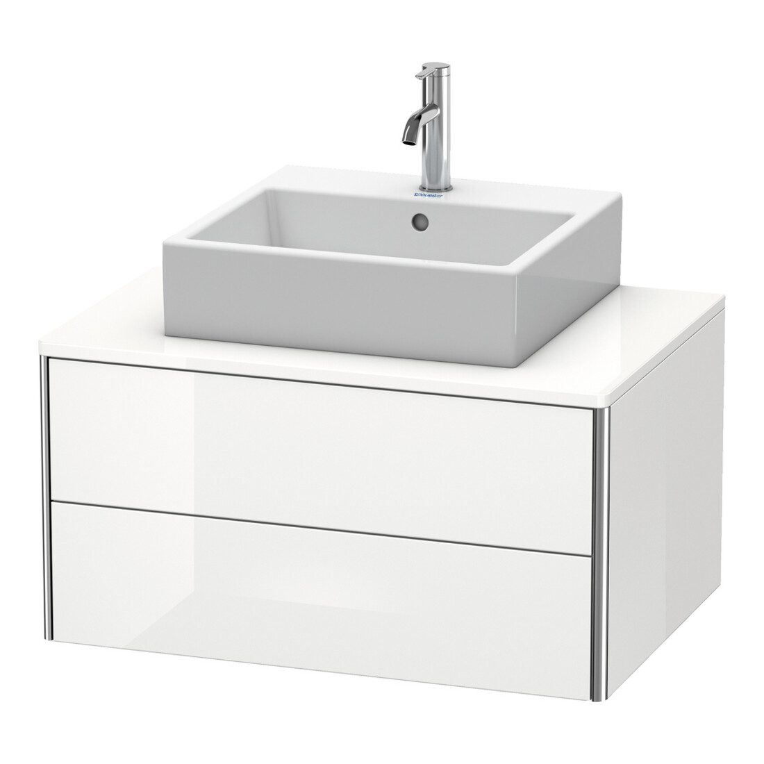 Duravit Meuble sous-lavabo XSquare 80x54,8 cm, T mat, pour console, 2 tiroirs, suspendu