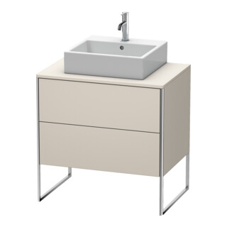 Duravit Meuble sous-lavabo XSquare 80x54,8 cm, T mat, pour K, 2 tiroirs, debout