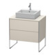 Duravit Meuble sous-lavabo XSquare 80x54,8 cm, T mat, pour K, 2 tiroirs, debout-1