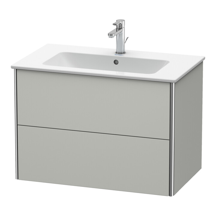 Duravit Meuble sous-lavabo XSquare 81x47,8 cm, béton mat, 2 tiroirs, suspendu