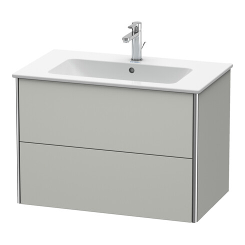 Duravit Meuble sous-lavabo XSquare 81x47,8 cm, béton mat, 2 tiroirs, suspendu