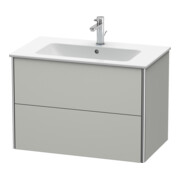 Duravit Meuble sous-lavabo XSquare 81x47,8 cm, béton mat, 2 tiroirs, suspendu-4