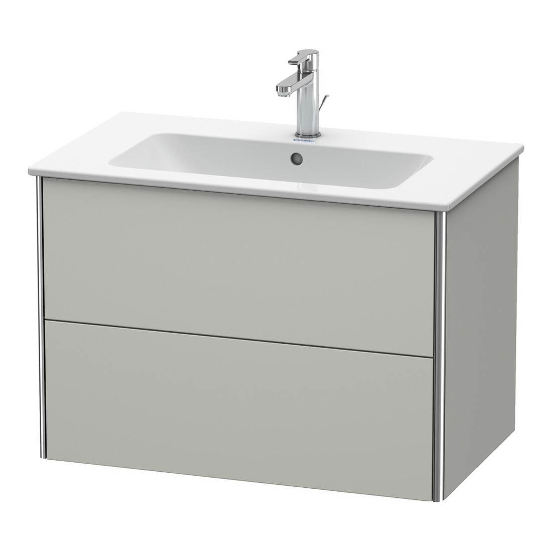 Duravit Meuble sous-lavabo XSquare 81x47,8 cm, béton mat, 2 tiroirs, suspendu
