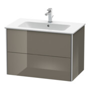 Duravit Meuble sous-lavabo XSquare 81x47,8 cm, blanc brillant, 2 tiroirs, suspendu-2