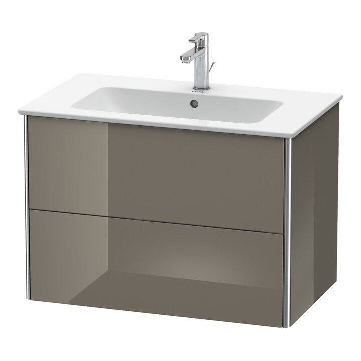 Duravit Meuble sous-lavabo XSquare 81x47,8 cm, blanc brillant, 2 tiroirs, suspendu