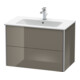 Duravit Meuble sous-lavabo XSquare 81x47,8 cm, blanc brillant, 2 tiroirs, suspendu-4