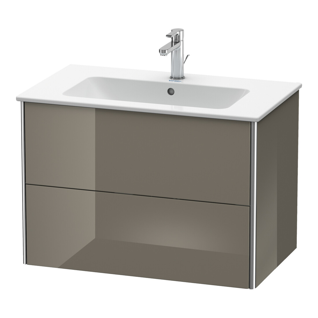 Duravit Meuble sous-lavabo XSquare 81x47,8 cm, blanc brillant, 2 tiroirs, suspendu