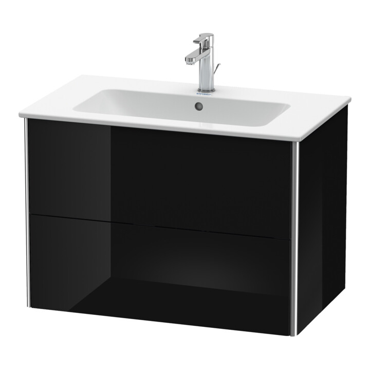 Duravit Meuble sous-lavabo XSquare 81x47,8 cm, blanc brillant, 2 tiroirs, suspendu