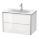 Duravit Meuble sous lavabo XSquare 81x47,8 cm, blanc mat, 2 tiroirs, suspendu-1