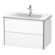Duravit Meuble sous lavabo XSquare 81x47,8 cm, blanc mat, 2 tiroirs, suspendu