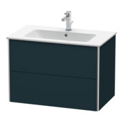 Duravit Meuble sous lavabo XSquare 81x47,8 cm, bleu mat, 2 tiroirs, suspendu-2