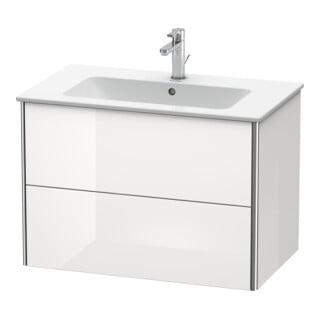 Duravit Meuble sous lavabo XSquare 81x47,8 cm, graph m, 2 tiroirs, suspendu