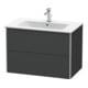 Duravit Meuble sous lavabo XSquare 81x47,8 cm, graph m, 2 tiroirs, suspendu-2
