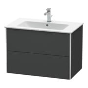 Duravit Meuble sous lavabo XSquare 81x47,8 cm, graph m, 2 tiroirs, suspendu-2