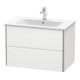 Duravit Meuble sous-lavabo XSquare 81x47,8 cm, No w s-mat, 2 tiroirs, suspendu