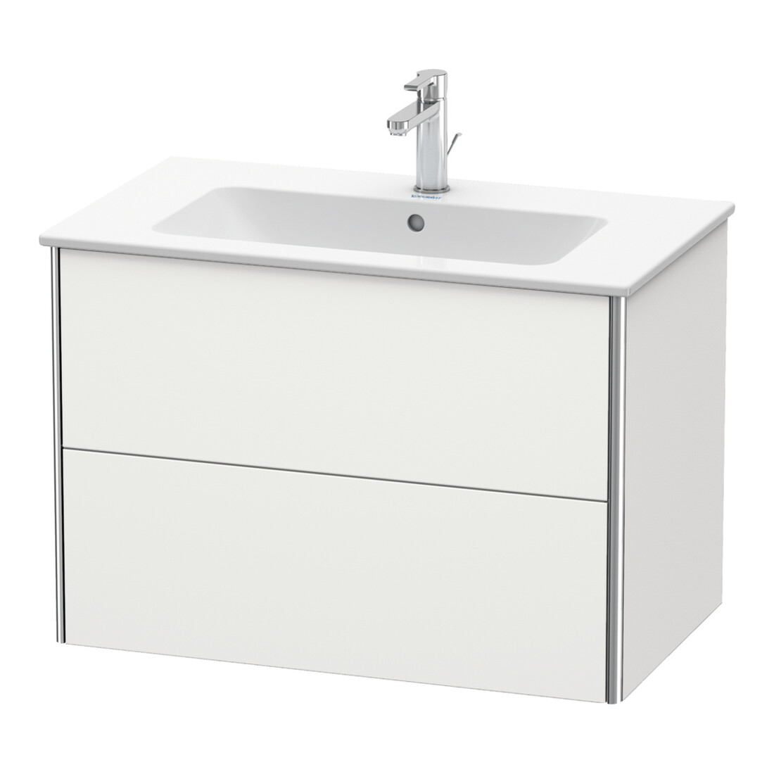 Duravit Meuble sous-lavabo XSquare 81x47,8 cm, No w s-mat, 2 tiroirs, suspendu