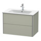 Duravit Meuble sous-lavabo XSquare 81x47,8 cm, Tau mat, 2 tiroirs, suspendu