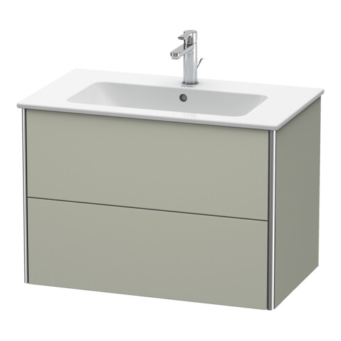 Duravit Meuble sous-lavabo XSquare 81x47,8 cm, Tau mat, 2 tiroirs, suspendu