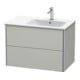 Duravit Meuble sous lavabo XSquare 81x47,8x56 cm, 2 portes, béton gris mat