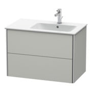 Duravit Meuble sous lavabo XSquare 81x47,8x56 cm, 2 portes, béton gris mat-2