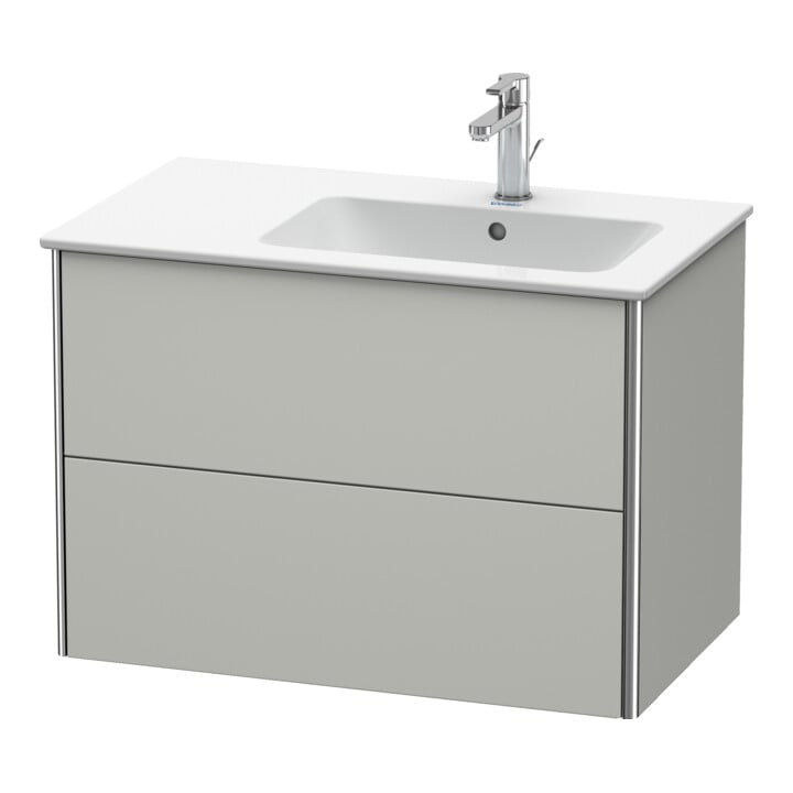 Duravit Meuble sous lavabo XSquare 81x47,8x56 cm, 2 portes, béton gris mat