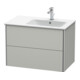 Duravit Meuble sous lavabo XSquare 81x47,8x56 cm, 2 portes, béton gris mat-4