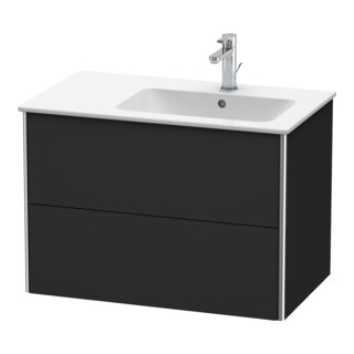 Duravit Meuble sous lavabo XSquare 81x47,8x56 cm, 2 portes, graphite mat