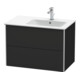 Duravit Meuble sous lavabo XSquare 81x47,8x56 cm, 2 portes, graphite mat-1
