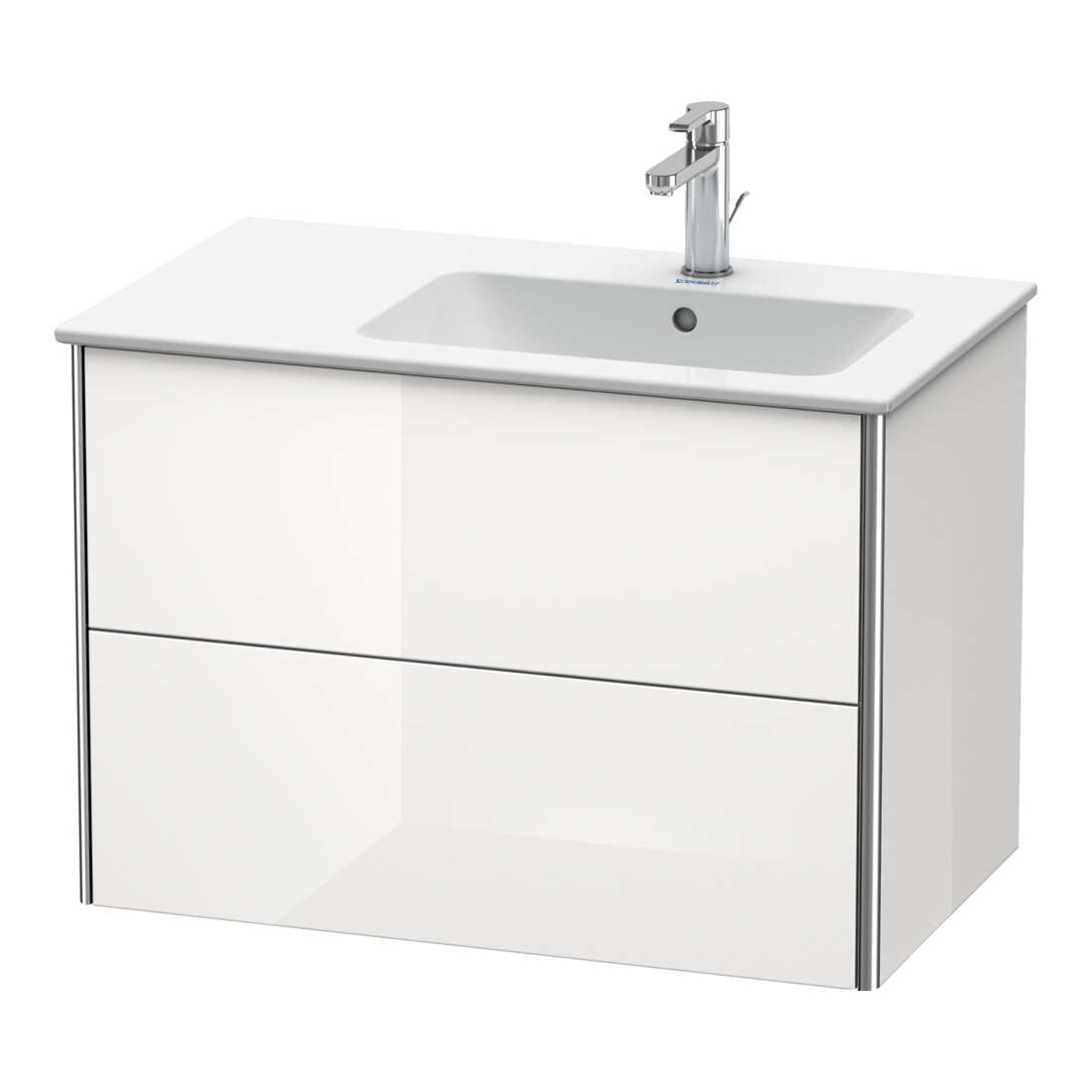 Duravit Meuble sous lavabo XSquare 81x47,8x56 cm, 2 portes, graphite mat