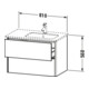 Duravit Meuble sous lavabo XSquare 81x47,8x56 cm, 2 portes, graphite mat-5