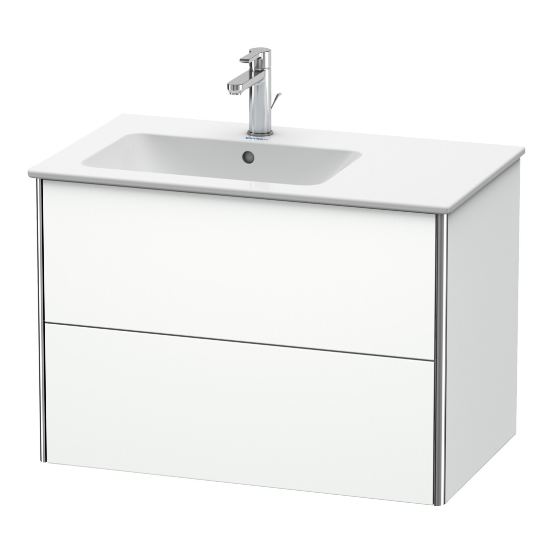 Duravit Meuble sous-lavabo XSquare 81x47,8x56 cm, 2 tiroirs, B gauche, suspendu, blanc mat