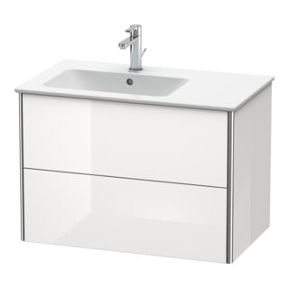 Duravit Meuble sous-lavabo XSquare 81x47,8x56 cm, 2 tiroirs, B gauche, suspendu, graphite m
