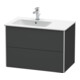 Duravit Meuble sous-lavabo XSquare 81x47,8x56 cm, 2 tiroirs, B gauche, suspendu, graphite m