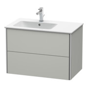 Duravit Meuble sous-lavabo XSquare 81x47,8x56 cm, 2 tiroirs, béton gris m-2