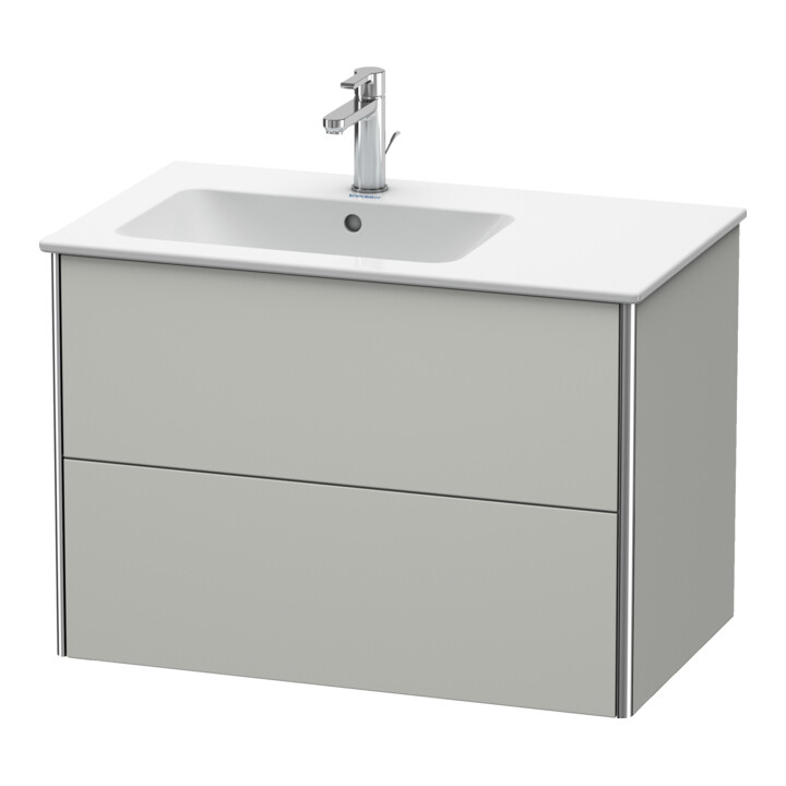 Duravit Meuble sous-lavabo XSquare 81x47,8x56 cm, 2 tiroirs, béton gris m