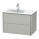 Duravit Meuble sous-lavabo XSquare 81x47,8x56 cm, 2 tiroirs, béton gris m-5