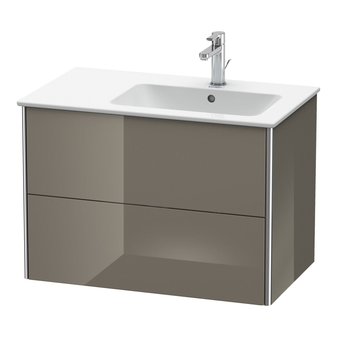 Duravit Meuble sous lavabo XSquare 81x47,8x56 cm, 2 tiroirs, blanc brillant