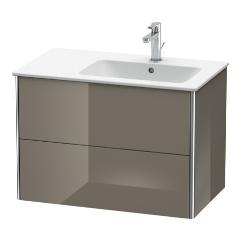 Duravit Meuble sous lavabo XSquare 81x47,8x56 cm, 2 tiroirs, blanc brillant