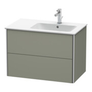 Duravit Meuble sous lavabo XSquare 81x47,8x56 cm, 2 tiroirs, blanc brillant, surface mate st-g-2