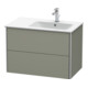 Duravit Meuble sous lavabo XSquare 81x47,8x56 cm, 2 tiroirs, blanc brillant, surface mate st-g-4