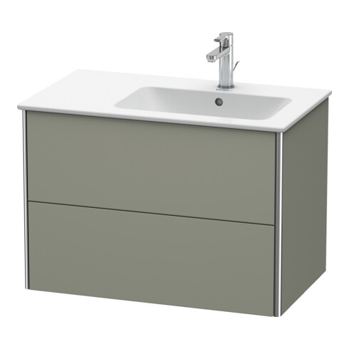 Duravit Meuble sous lavabo XSquare 81x47,8x56 cm, 2 tiroirs, blanc brillant, surface mate st-g