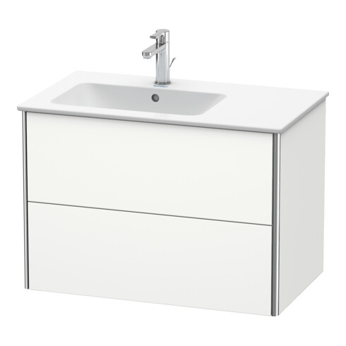 Duravit Meuble sous-lavabo XSquare 81x47,8x56 cm, 2 tiroirs, blanc mat