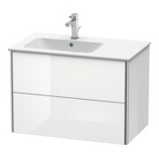Duravit Meuble sous lavabo XSquare 81x47,8x56 cm, 2 tiroirs, blanc mat