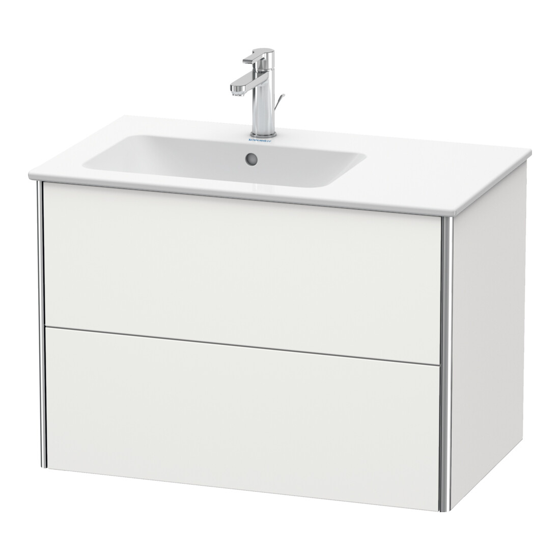 Duravit Meuble sous lavabo XSquare 81x47,8x56 cm, 2 tiroirs, blanc mat