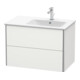 Duravit Meuble sous lavabo XSquare 81x47,8x56 cm, 2 tiroirs, blanc mat